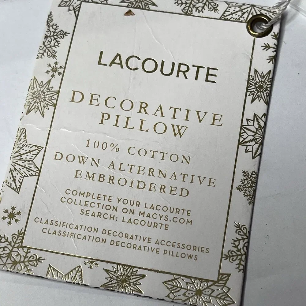 Lacourte Let The Season Fill Your Heart With Joy Christmas Decorative Pillow NWT